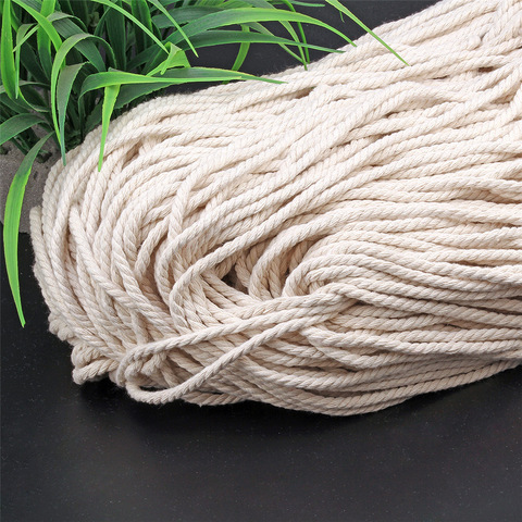 10M Cotton Rope 4mm Thickness Tapestry Woven Rope Braided Wire Rope Binding Strapping DIY Craft Handmade Decoration Cords ► Photo 1/5