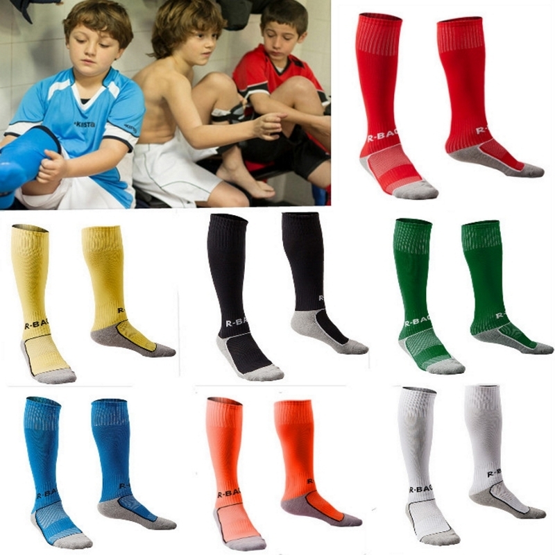Unisex Kid Boy Girl Color Football Stockings Over Knee High Baseball Hockey Sock 