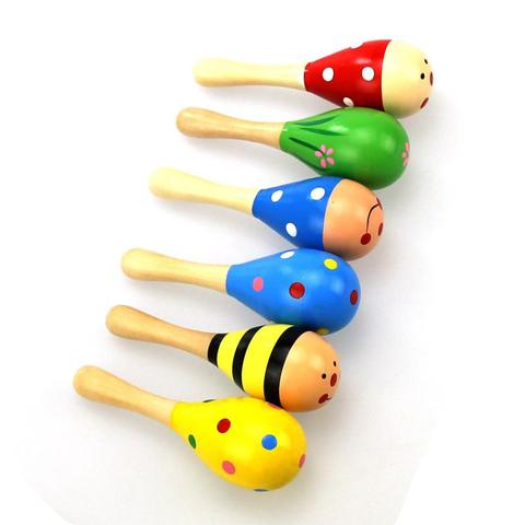 Buy Online Infant Toddlers Wood Sand Hammer Wooden Rattles Sand Hammer Kids Musical Music Party Favor Child Baby Shaker Toys Jouet Bebe Alitools