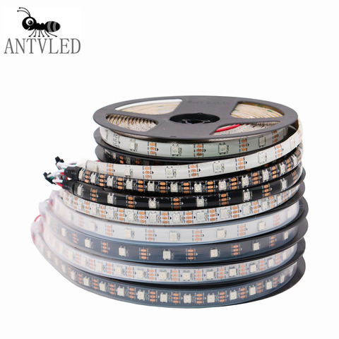 WS2812B Led Strip WS2812 5050 IC Smart RGB Led Light Individually Addressable Tape Lights 1m 2m 4m 5m Waterproof IP30/65/67 DCV5 ► Photo 1/6