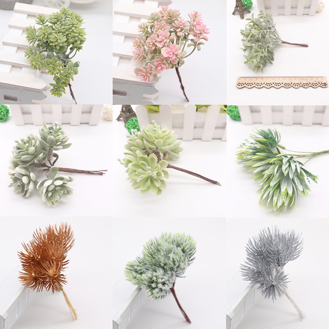 6pcs artificial fake flower fake grass wedding Christmas decoration wreath handmade decoration accessories fake plants ► Photo 1/6