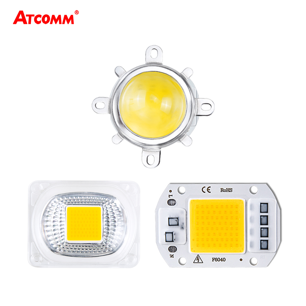 COB LED Light Beads 20W 30W 50W With Lens Reflector Lampshade 110V 220V LED  Diode Array Matrix Flood Light Bulb Spotlight Source - Price history &  Review