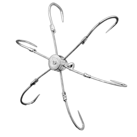 Anchor Hook 6 Claws Lead/Copper Crab Hook Steel Explosion Hook Lead Head Jig Fishing Hook Squid Fishhooks Tackle Accessories ► Photo 1/1