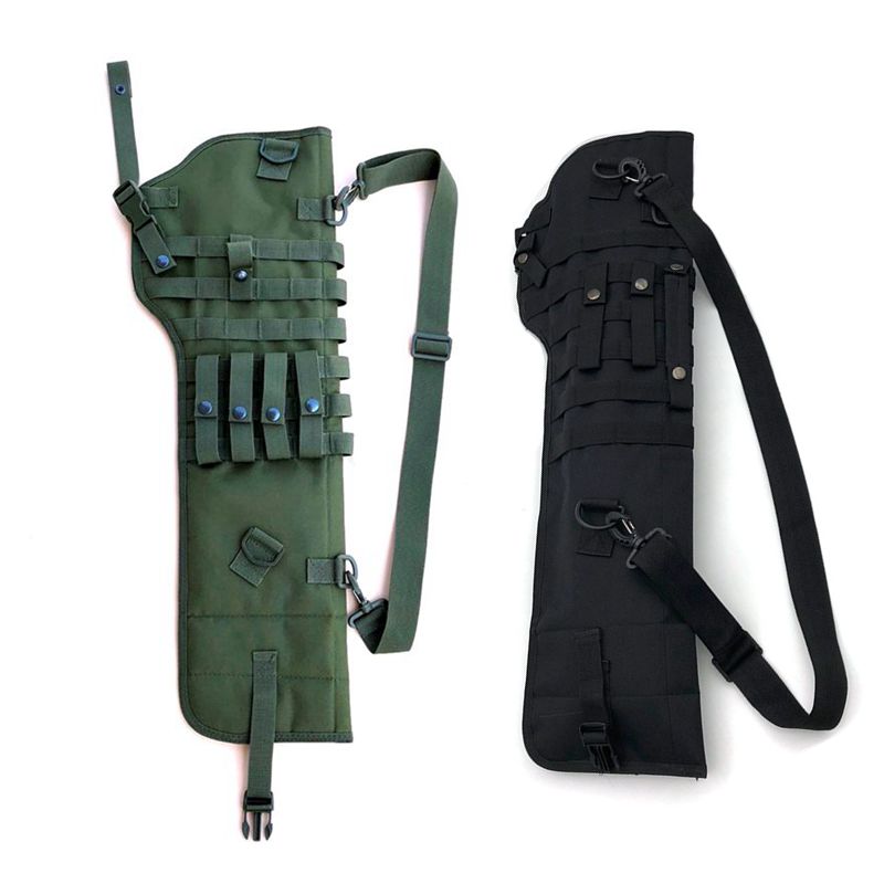 Molle Tactical Shotgun Scabbard Holster Rifle Hunting Single Shoulder Backpack 