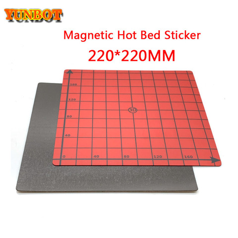 Magnetic Coordinate Heated Print Bed square 220*220 Print Sticker Build Plate Flex Plate for i3 Mega 3D Printer ► Photo 1/6