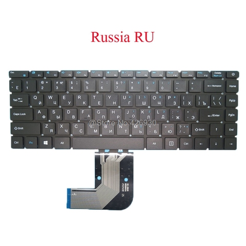 Laptop US RU Keyboard For Chuwi For Herobook 14.1 CWI532 YMS-0177-B MB3181004 English Russia black without frame new ► Photo 1/3