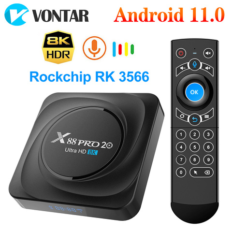 2022 8GB RAM 128GB Smart TV Box Android 11 4GB 64GB 32GB Rockchip RK3566 Support Google Assistant Youtube TVBOX Media Player ► Photo 1/6