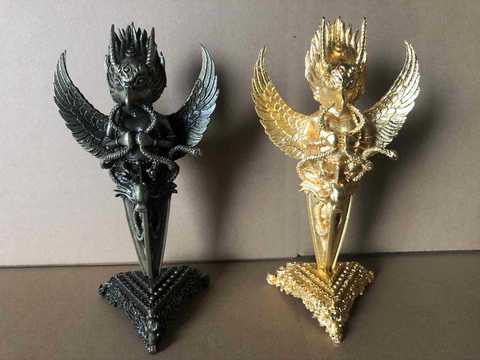 Vajra Pestle Pure Copper Alloy Gold-winged Dapeng Bird Diamond Plaque with Base Metal Crafts Tibetan Buddhism Secret Patriarchal ► Photo 1/6