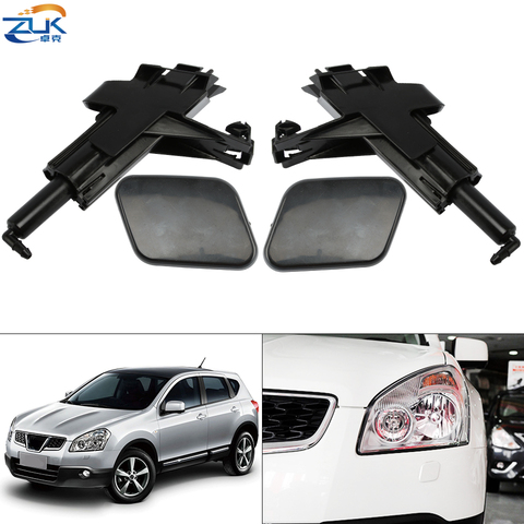 ZUK Headlight Washer Nozzle Headlamp Water Sprayer Jet / Cover Cap Shell Unpainted For Nissan For Qashqai J10 2006-2015 ► Photo 1/6