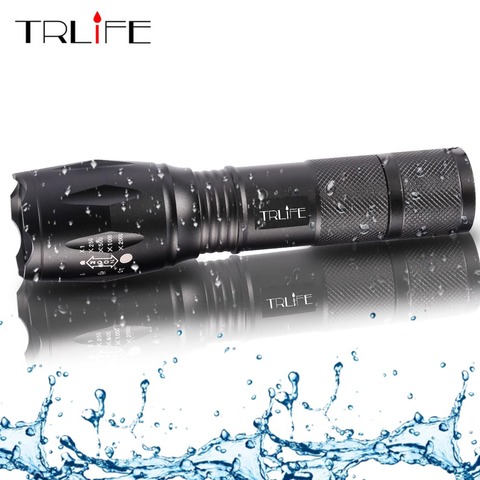 Lanterns L2 Tactical Led Flashlight Ultra Bright T6 torch Camping light 5 switch Modes Zoomable Hiking Light 18650 battery Light ► Photo 1/6