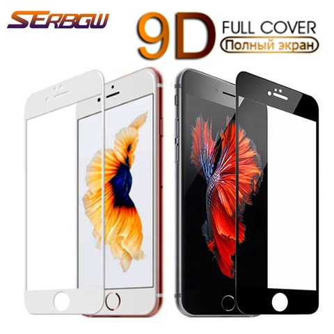 9D Safety Full Protection Glass For iPhone 7 8 6 6S 5 5S SE 2022 Tempered Screen Protector For iPhone 6 6S 7 8 Plus Glass Film ► Photo 1/6
