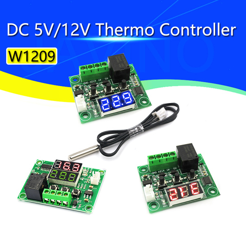Javino W1209 DC 5V 12V heat cool temp thermostat temperature control switch temperature controller thermometer thermo controller ► Photo 1/6