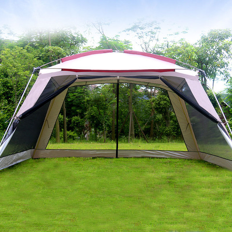 Alltel 5-8 Person Ulterlarge 365*365*210CM High Quality Large Gazebo Sun Shelter Camping Tent Carpas De Camping Beach Tent ► Photo 1/4