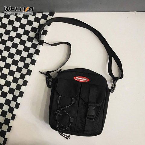 Street Mini Crossbody Bag Men's Hip Hop Small Messenger Bags Fashion Cell Phone Flap Men Waterproof Oxford Cross Body Pack XA58C ► Photo 1/6