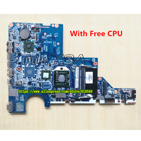 592809-001 mainboard DA0AX2MB6E1 REV: E With Processor Fit For HP/ Compaq CQ62 G62 CQ42 G42 Notebook PC ► Photo 1/2