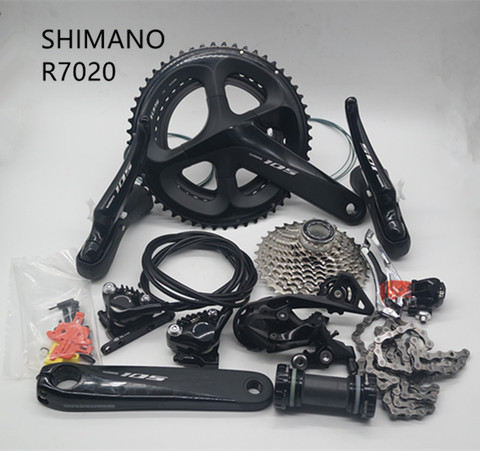 SHIMANO R7020 Groupset 105 R7020 Hydraulic Disc Brake Derailleurs ROAD Bicycle R7020 R7070 shifter 50-34T 52-36T 53-39T ► Photo 1/1