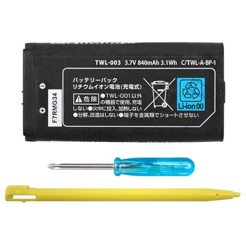 OSTENT 840mAh Rechargeable Lithium-ion Battery + Tool + Pen Pack Kit for Nintendo DSi NDSi ► Photo 1/3