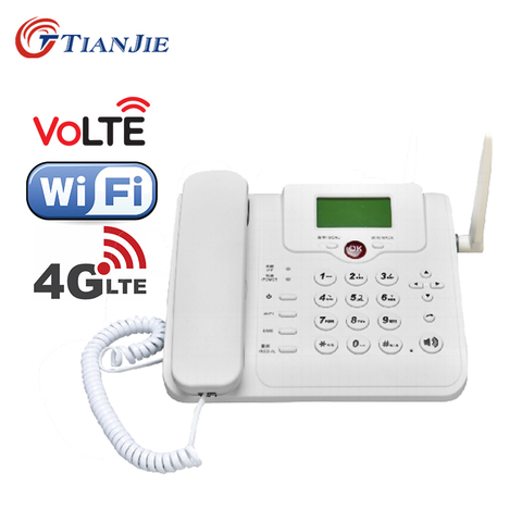 TIANJIE W101L 4G wifi router GSM telephone volte 4g landline wifi hot spot desk telephone fixed phone with sim slot ► Photo 1/6