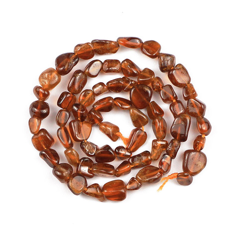 YHBZRET Natural Stone beads Orange garnet Irregular Gravel 4~8mm spacers Loose beads for Jewelry making bracelets necklace DIY ► Photo 1/6