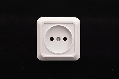 Singel Socket Without Grounding     EU STANDARD,IP20  Wall socket W Earthing ► Photo 1/2