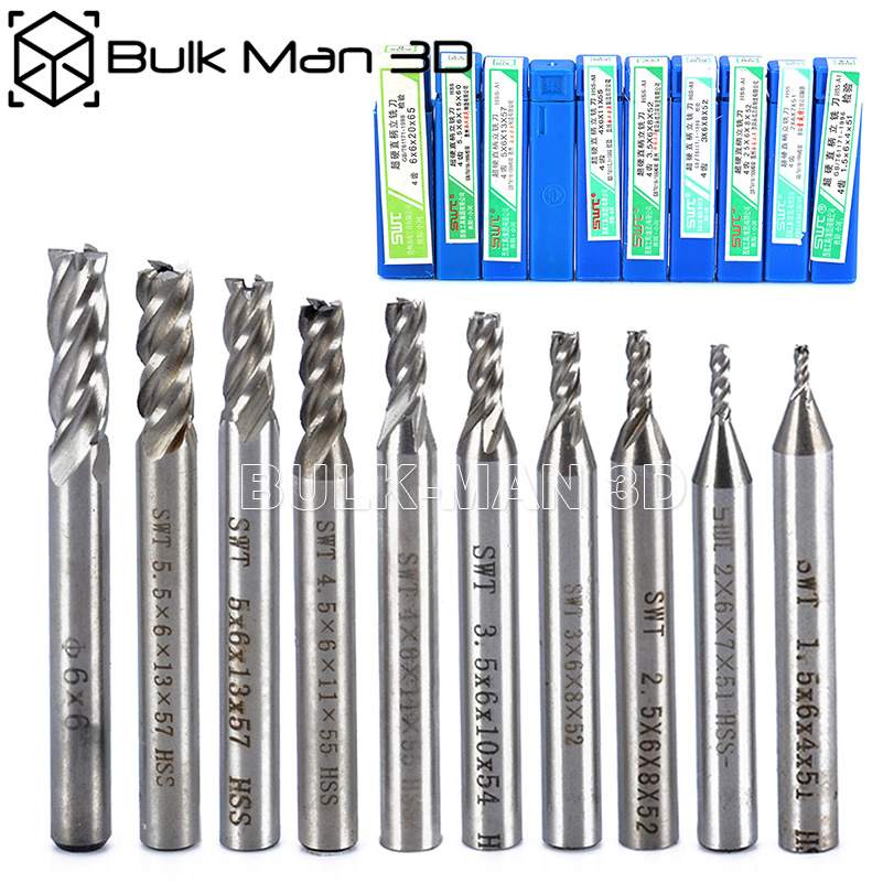 HSS 4-Flute 2mm x 6mm Shank All-Ground End Milling Cutter End Mill Tool