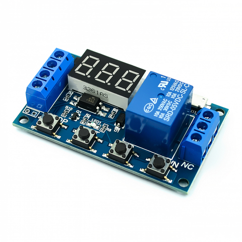 6-30V Relay Module Switch Trigger Time Delay Circuit Timer Cycle Adjustable Trigger OFF / ON Switch Timing Cycle for Arduino ► Photo 1/4