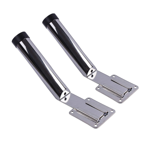 Boat Accessories Marine A Pair Marine Removable Stainless Steel  Fishing Rod Holder For Rail 1-1/2
