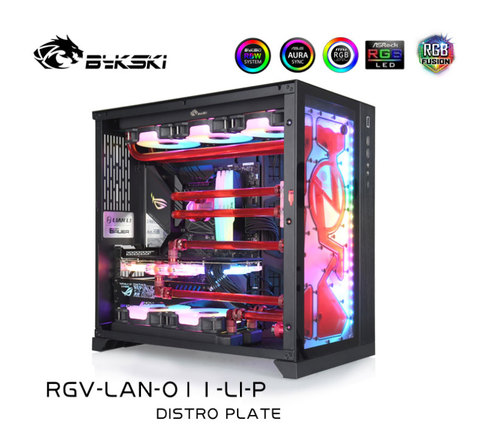 BYKSKI Acrylic Tank use for LIAN LI O11 Dynamic Case Computer Case / 3PIN 5V D-RGB / Combo DDC Pump Cool Water Channel Solution ► Photo 1/6