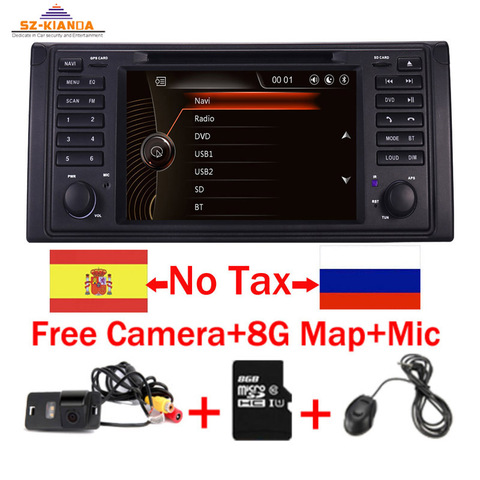 Original UI 1 din Car DVD player for BMW X5 E39 GPS Bluetooth Radio USB SD Steering wheel Control Camera map ► Photo 1/6