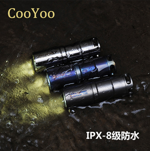 CooYoo Quantum Titanium Rechargeable Mini Glare LED Flashlight Pocket USB Charging Small Flashlight ► Photo 1/5