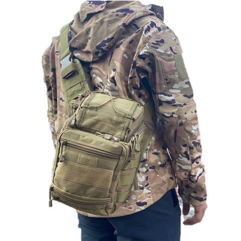 Large Military Sling Backpack EDC Tactical Shoulder Bag Molle Army Chest Pack Waterproof Outdoor Camping Trekking Camera Pack ► Photo 1/6