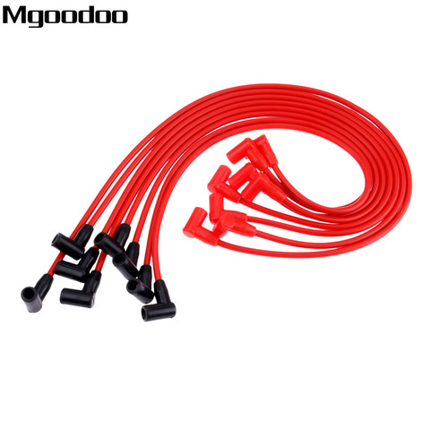 Mgoodoo 8Pcs Ignition Cable Spark Plug Wires 8mm For ACC-5048R Fittment For Chevrolet For G M C models Wires Over Valve Covers ► Photo 1/6