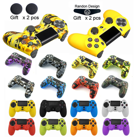 ZOMTOP Soft Silicone Gel Rubber Case Cover For SONY Playstation 4 PS4 Controller Protection Case For PS4 Pro Slim Gamepad ► Photo 1/6