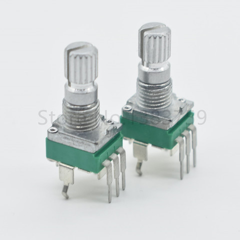 2pcs Precision adjustable potentiometer R09 vertical bending foot single B10K 15MM flower axis ► Photo 1/6