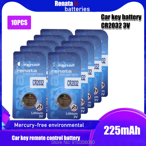 RENATA 2022 Promotion Sale 10pcs 3V CR2032 CR 2032 Watch Clock Batteries Button Coins Pilas Calculator Lithium Battery ► Photo 1/6