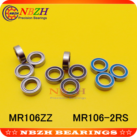 MR106 MR106ZZ 676ZZ 676RS MR106RS MR106-2RS SMR106ZZ SMR106-2RS 676 676-2RS 676Z ZZ RS RZ 2RZ Deep Groove Ball Bearings 6*10*3mm ► Photo 1/5