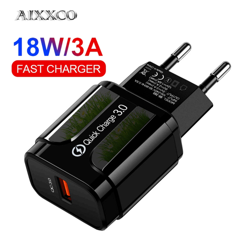 AIXXCO Quick Charge 3.0 QC 18W PD USB Charger QC3.0 Fast Charging USB Wall Phone Charger For Samsung Xiaomi FOR iPhone 8 11 ► Photo 1/6
