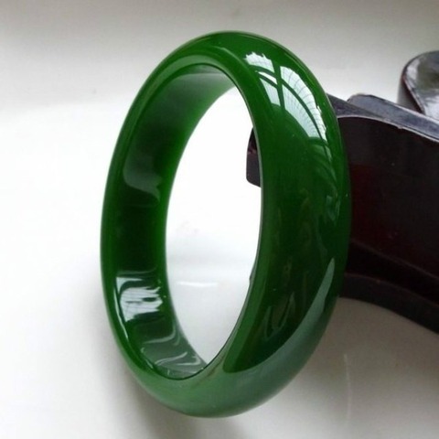 Genuine Natural Green Jade Bangle Bracelet Fashion Charm Jewellery  Accessories Hand-Carved Amulet Gifts for Women Men ► Photo 1/6