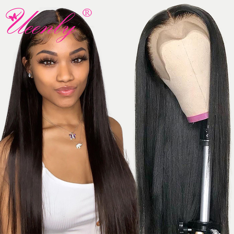 UEENLY 13x4 Lace Front Human Hair Wigs Brazilian Straight Human Hair Wigs 360 Lace Frontal Wig Pre Plucked 4x4 Lace Closure Wigs ► Photo 1/6