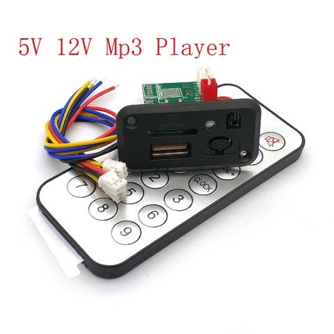 Mini 5V MP3 Decoder Board 3W*2 Decoding Module MP3 WAV U disk TF Card USB Amplifier Speaker Audio Board With Remote Control Wire ► Photo 1/4