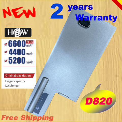 HSW 5200mAh Laptop Battery for Dell Latitude D820 D830 M65 DF192 CF623 D531 D531N 312-0393 M4300 FAST SHIPPING ► Photo 1/2