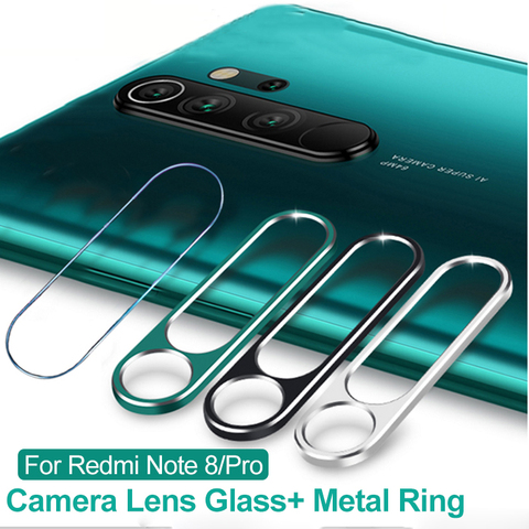 Tempered Glass On For Xiaomi Redmi Note 8 Pro 9s 8pro Case For Redmi Note 8T 8 Glass Protector Camera Lens Protective Ring Cover ► Photo 1/6