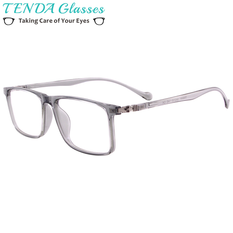 Men Women Lightweight Plastic Flexible TR90 Glasses Frame Full Rim Rectangular Spectacles For Myopia Reading Lenses ► Photo 1/6