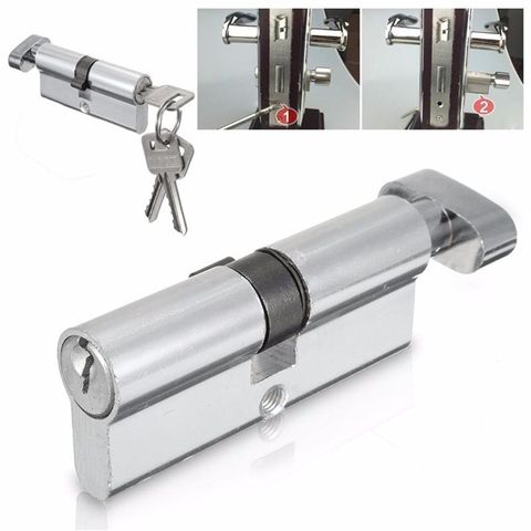 Home Security Door Lock New X70 SilverTone Cylinder Hardware Indoor Aluminum Locker Security Furniture Locks Keys Hardware ► Photo 1/1