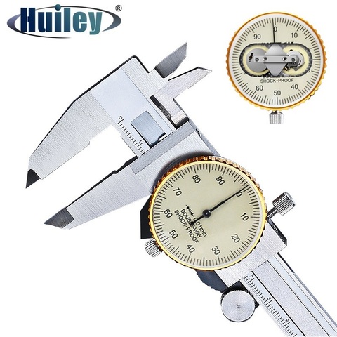 Double Way Shock Proof Metal Dial Calipers 0.01 High Resolution Stainless Steel Vernier Caliper Depth Diameter Measuring Tools ► Photo 1/6