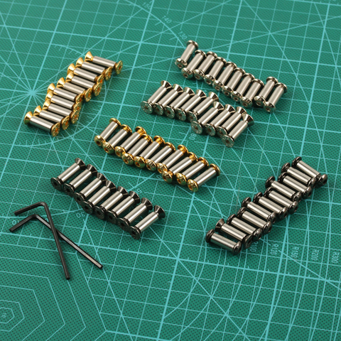 10Pieces M4 Nut Flat Hex Head screws For DIY Knife handle Making material Fastener Bolt Rivets Scale Screws ► Photo 1/6
