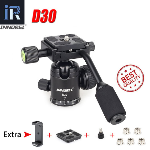 INNOREL D30 portable tripod head comes with a panoramic ball head with a detachable handle. For digital SLR cameras ► Photo 1/6