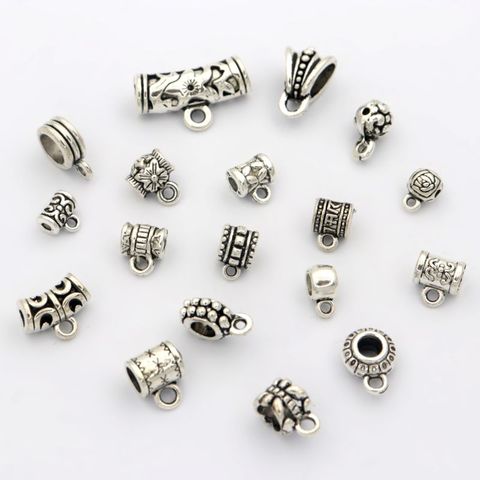 20pcs All Mix Tibetan Silver Big Hole Metal End Bead Connector For Jewelry Making Diy Bracelet Necklace Accessories Wholesale ► Photo 1/6