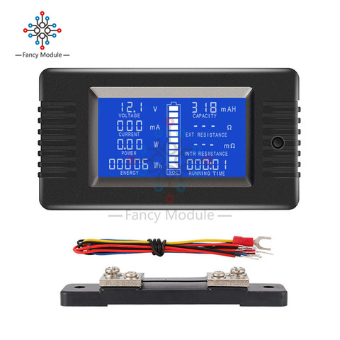 diymore PZEM-015 50A Shunt Battery Tester Voltage Amp Power Capacity Internal & External Resistance Residual Electricity Meter ► Photo 1/6