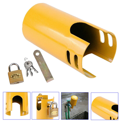 1 Set New Arrival Outdoor Faucet Lock Tap Outdoor Garden Tap Valve Padlock Protection Home Improvement Faucet Accessories ► Photo 1/6